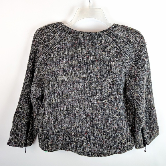 SANCTUARY Black & Confetti Tweed Full Zip Blazer or Jacket - Picture 8 of 8